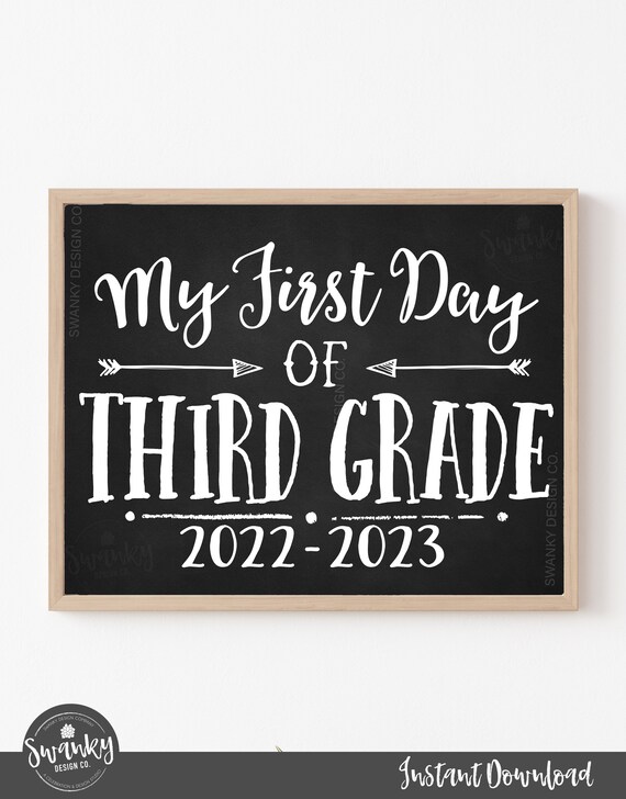 Printable First Day of 3RD GRADE Sign 1st Day of 3rd First - Etsy