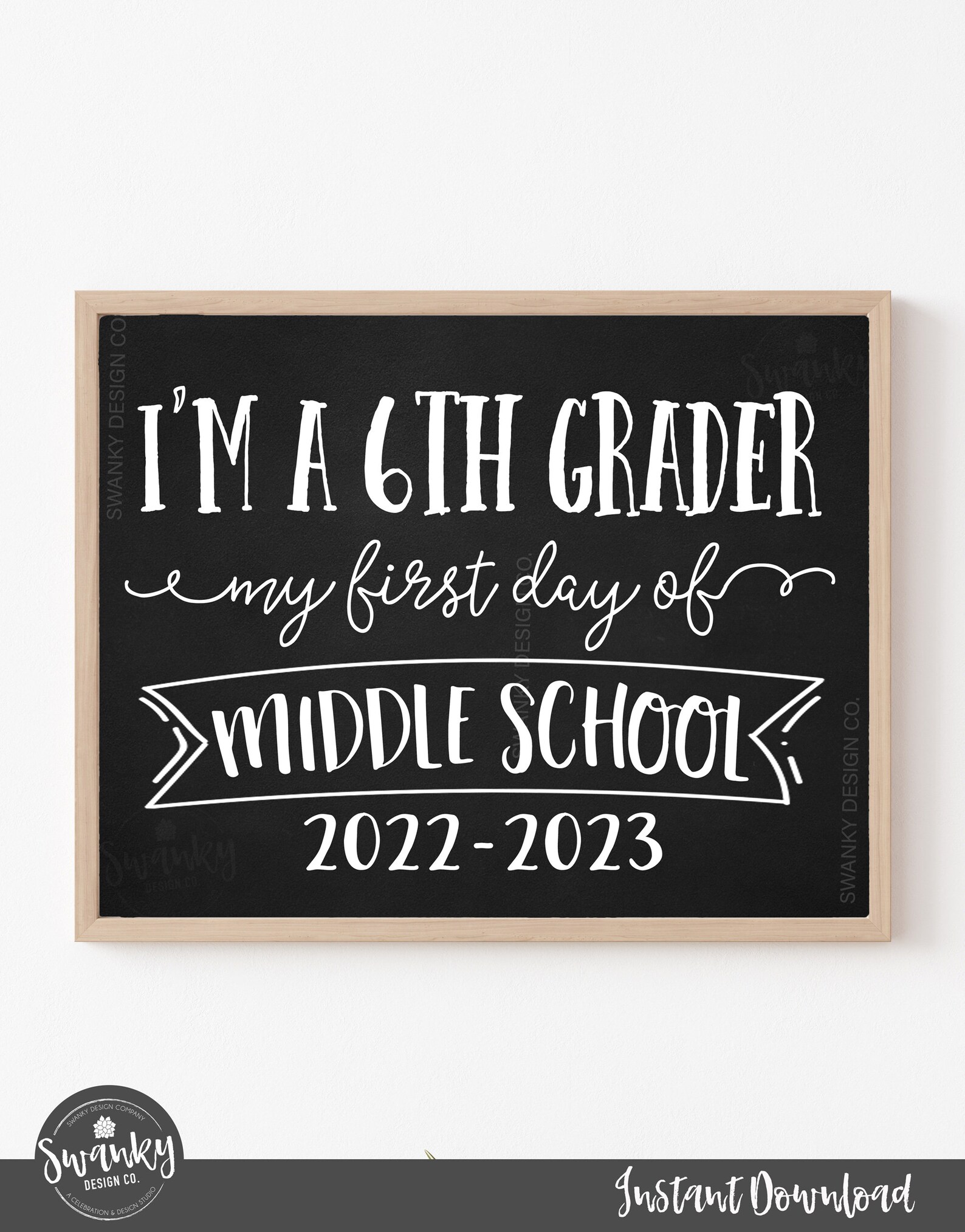 First Day of Middle School Sign Middle School Sign Printable Etsy