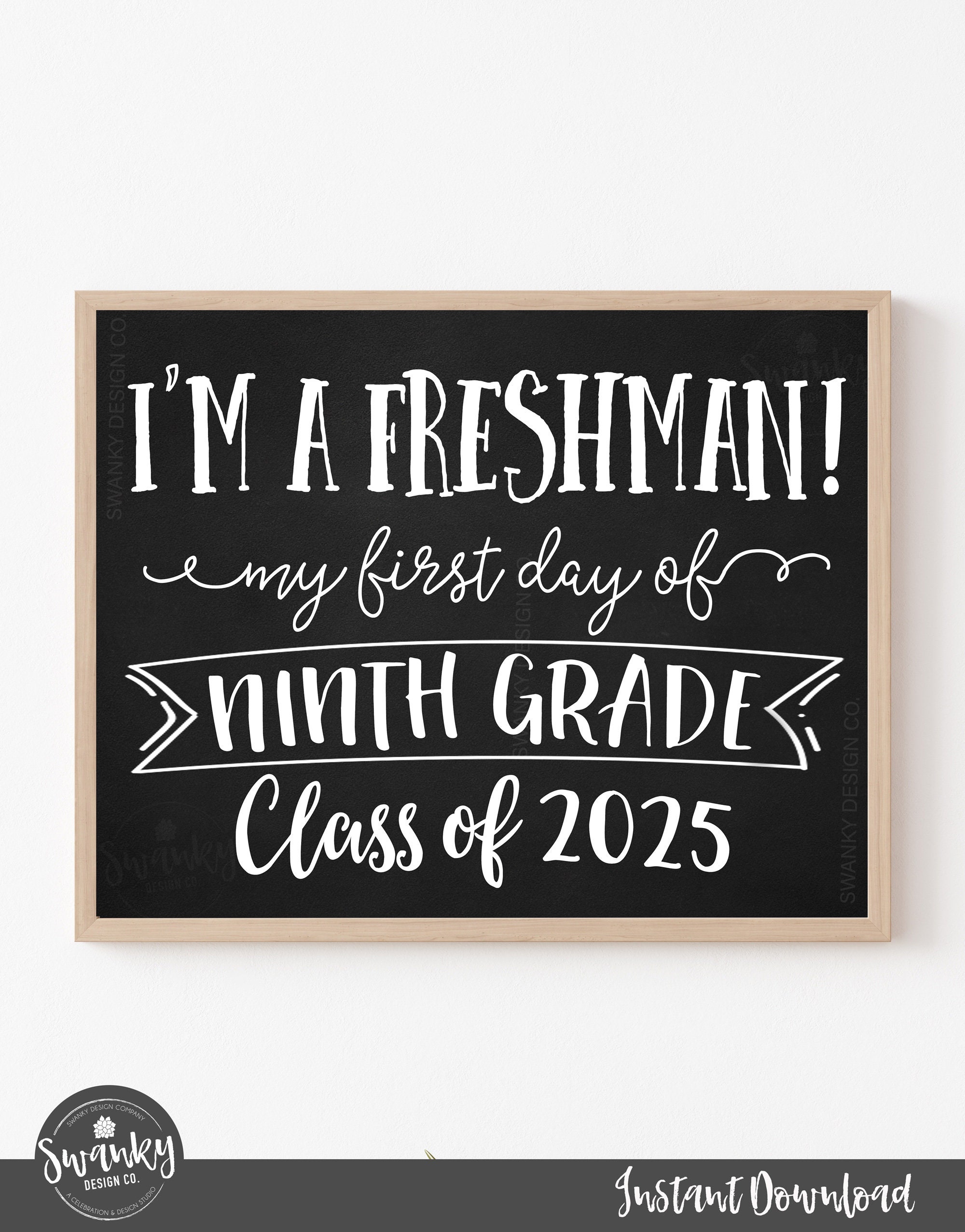 First Day of High School Sign Printable First Day of Freshman | Etsy