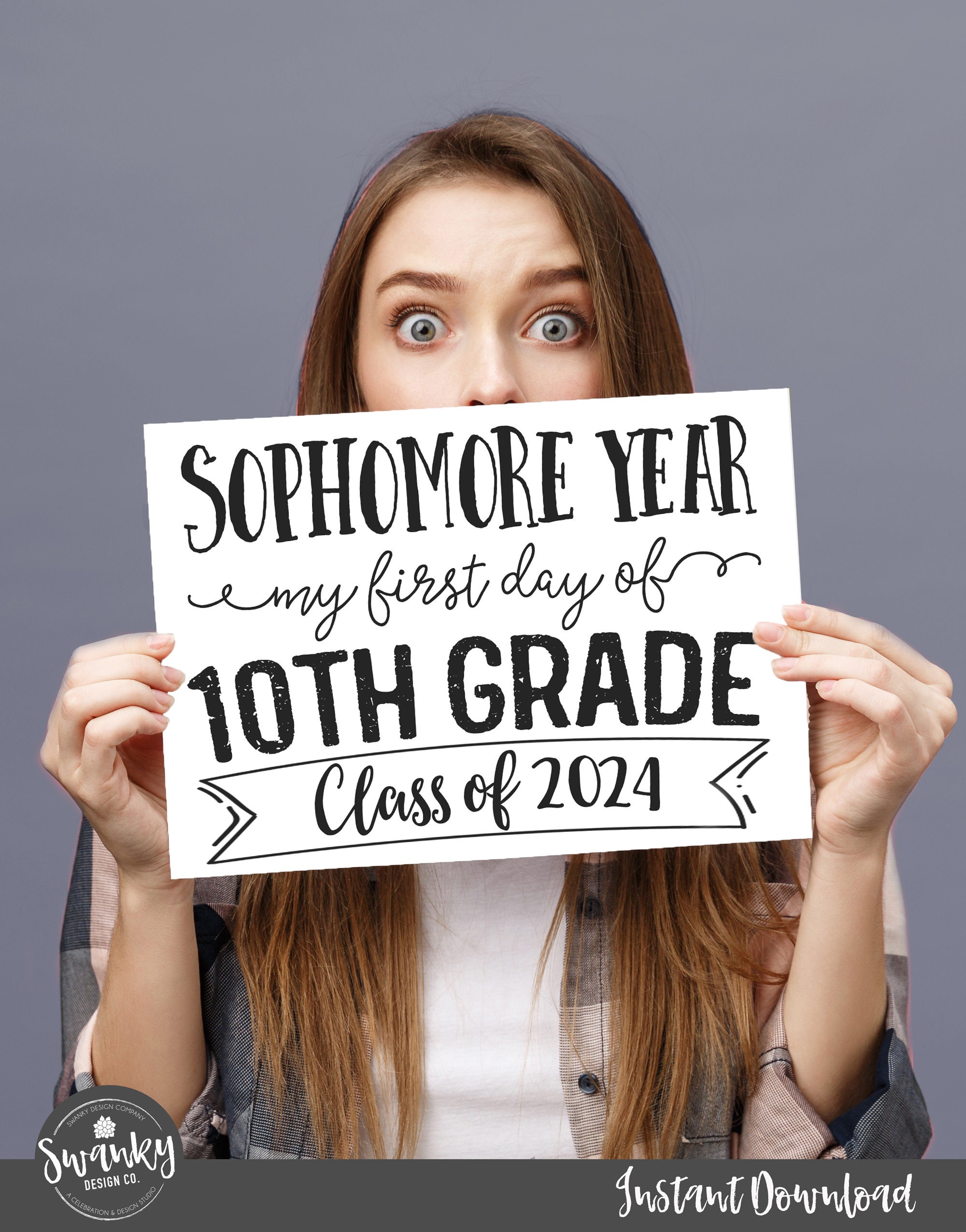Printable First Day of 10th Grade Sign Sophomore Year First | Etsy