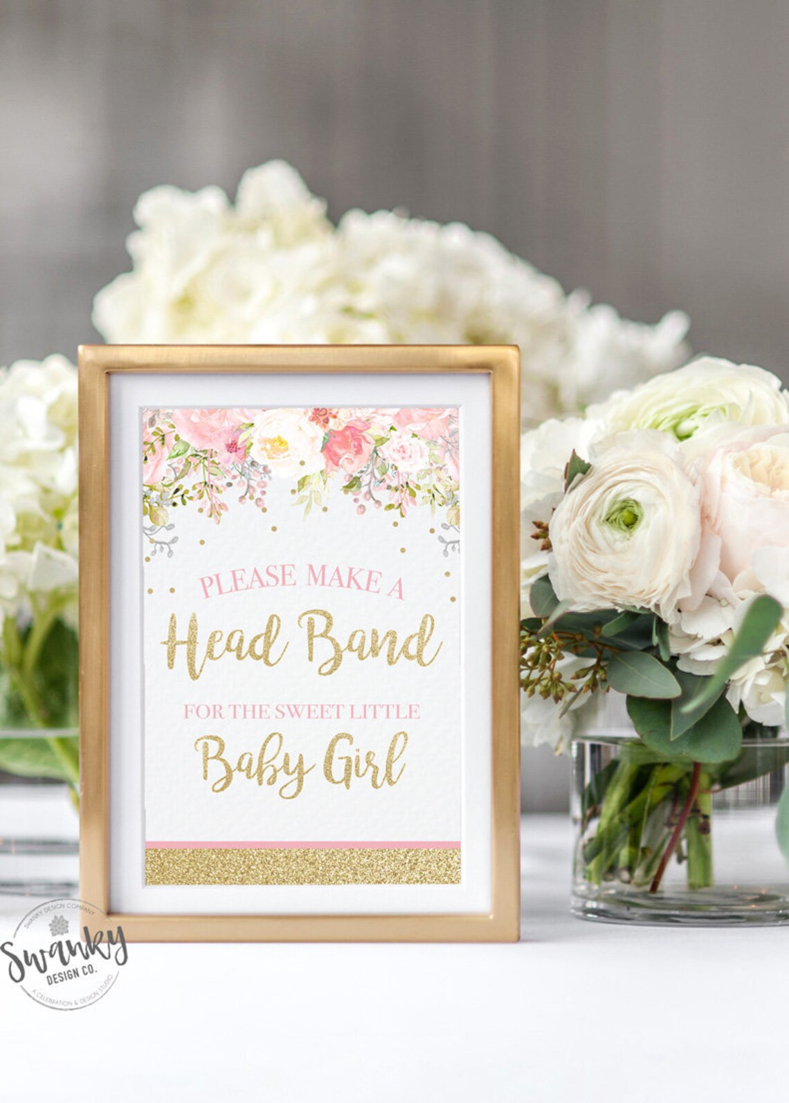 Headband Making Station Sign Printable Floral Make a - Etsy
