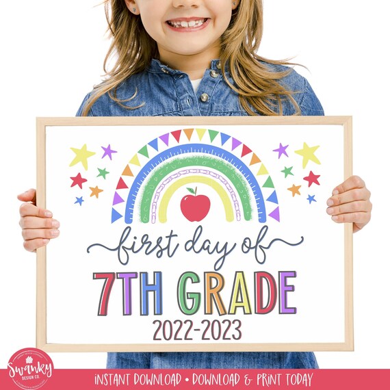 Rainbow First day of Seventh Grade - Il 570xN.4060580789 Lntc