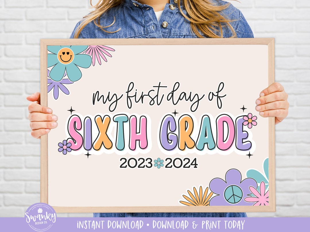 boho-retro-sixth-grade-sign-first-day-of-sixth-grade-girl-etsy