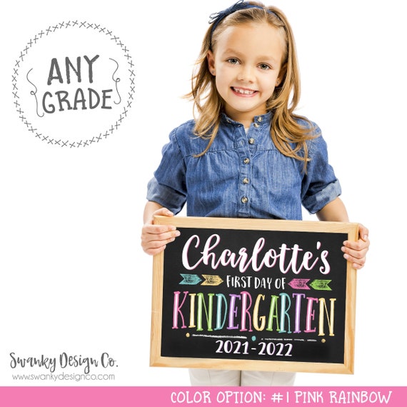 First Day of School Sign, Printable Back To School Sign, First Day of School Chalkboard Sign, Kindergarten Sign, Chalkboard Sign, First Day Il_570xn