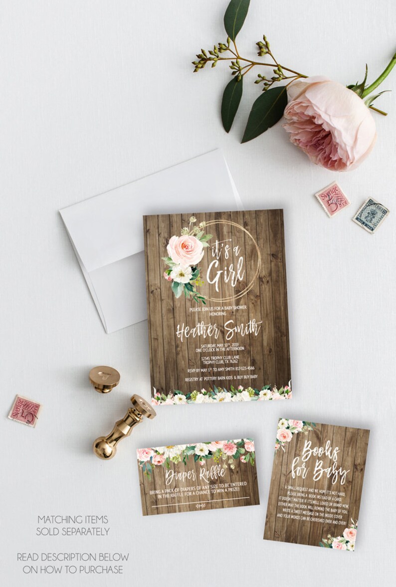 Rustic Floral Baby Shower Invitation Boho Baby Shower Etsy Rustic Floral Baby Shower Invitation Boho Baby Shower Etsy