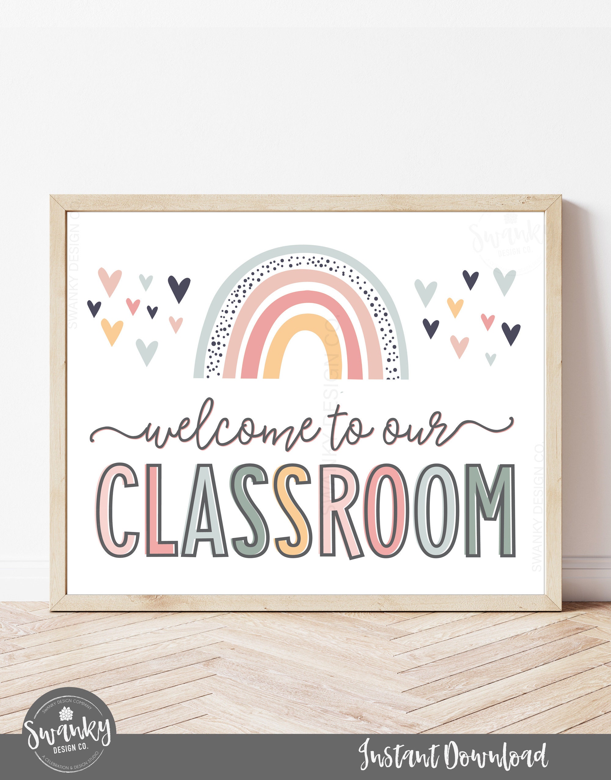 Boho Rainbow Classroom Sign, Welcome Decor (instant Download) - Etsy