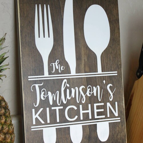 Personalized Kitchen Sign Personalized Wedding Gifts Etsy