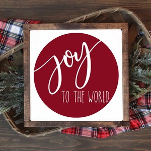 Joy to the World Sign Christmas Sign Oh Holy Night Wooden Sign Custom Signs Christmas image 1