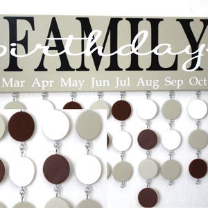 Family Birthday Board Wood Discs Extra Discs or Hearts For Family Birthday Sign Family Birthday Calendar Discs Birthday Board Tags BDD image 3