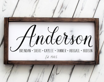 Family Last Name Sign - Family Sign - Home Signs - Wooden Sign - Custom Signs - Family Gifts