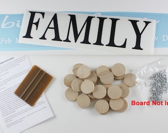 Panneau d’anniversaire familial DIY KIT Wood Sign - Family Celebrations Diy Kit - Custom Wooden Birthday Sign - No Wood Provided Kit - BDK