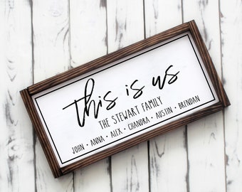 This Is Us Sign - Family Sign - Home Signs - Wooden Sign - Custom Signs - Family Gifts