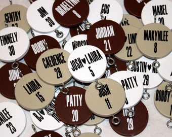 Family Birthday Board Wood Discs With Names & Dates - Extra Discs or Hearts For Family Birthday Sign - Birthday Board Tags - BDD