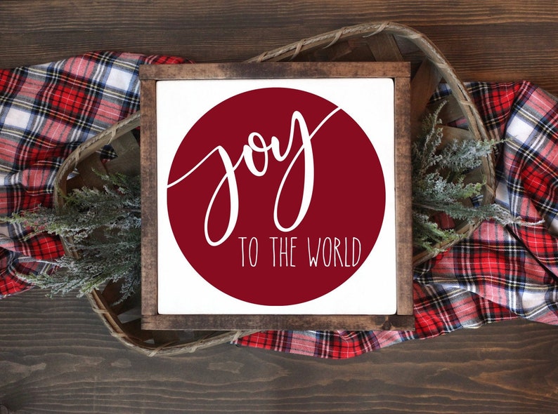 Joy to the World Sign Christmas Sign Oh Holy Night Wooden Sign Custom Signs Christmas image 1