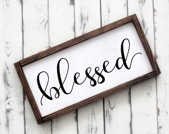 Blessed Sign - Family Sign - Holiday Signs - Wooden Sign - Custom Signs - Thanksgiving - Fall Decor