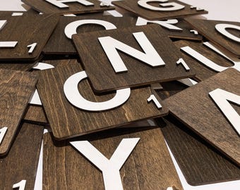 carreaux de scrabble 3D pour décoration murale | Grandes lettres de Scrabble | Décoration murale personnalisée | Carreaux de Scrabble surdimensionnés | Décoration lettrage pour la maison