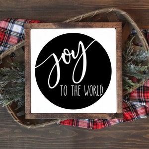 Joy to the World Sign Christmas Sign Oh Holy Night Wooden Sign Custom Signs Christmas image 2