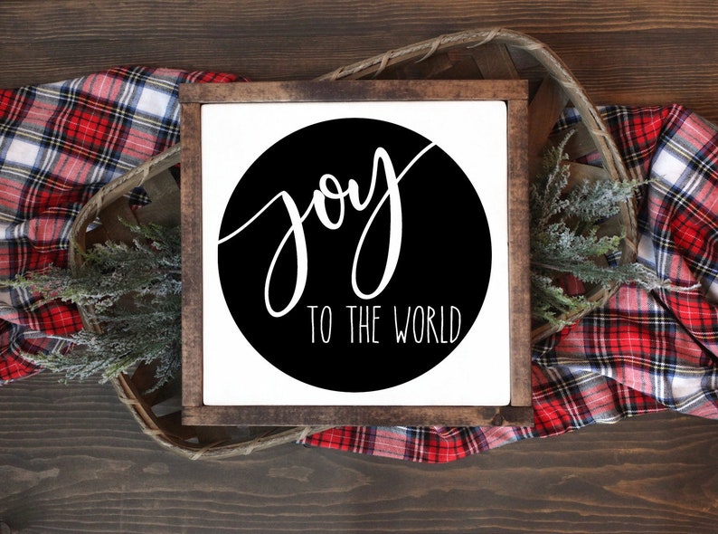 Joy to the World Sign Christmas Sign Oh Holy Night Wooden Sign Custom Signs Christmas image 2