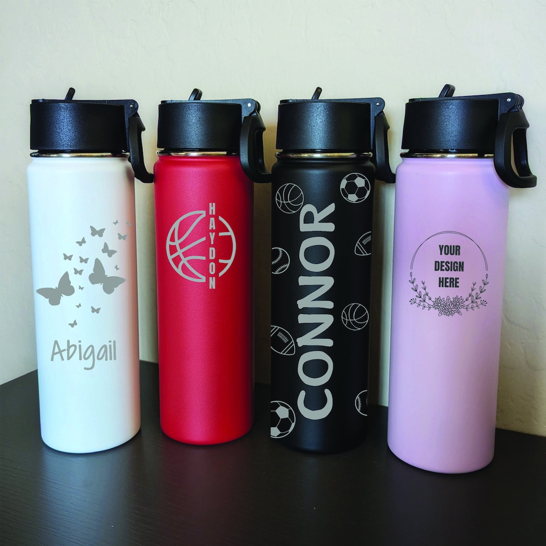 Personalized 20 Oz Water Bottle | Custom Name Water Bottle | Laser ...