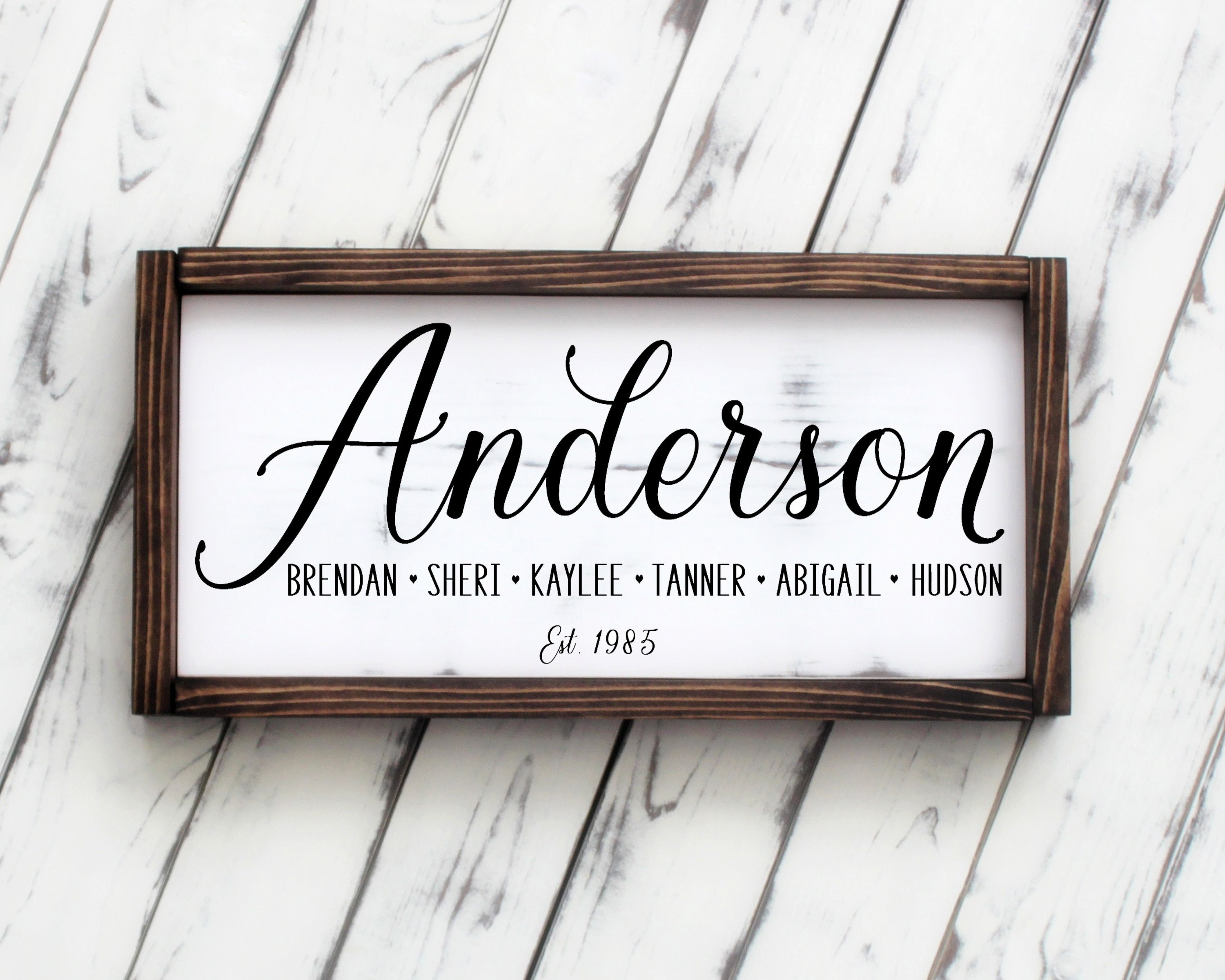 Family Last Name Sign - Family Sign - Home Signs - Wooden Sign - Custom ...