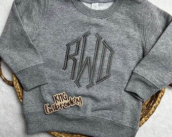 Toddler Boys’ Sweatshirt + Boys Monogram + Monogrammed Sweatshirt