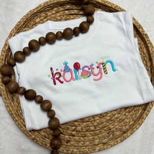 Custom Name Birthday Shirt + Birthday Party Shirt + Toddler Birthday Shirt