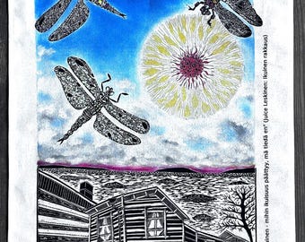 TEA TOWEL /gragonflies