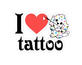 I <3 Tattoos Sticker