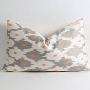 Silk ikat cushion Heline, silk ikat pillows image 1