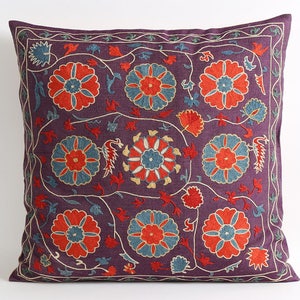 Suzani pillowcase Hemera, Suzani cushion