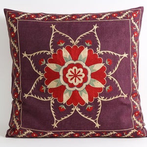 Suzani cushion Atlas, Suzani pillowcase image 1
