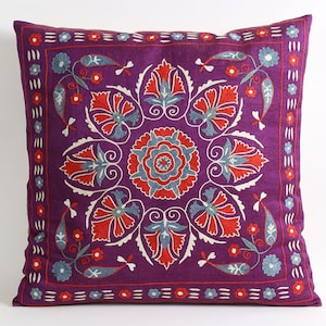 Suzani pillowcase Thalia, Suzani cushion