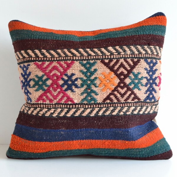 16x16 kilim pillowcase