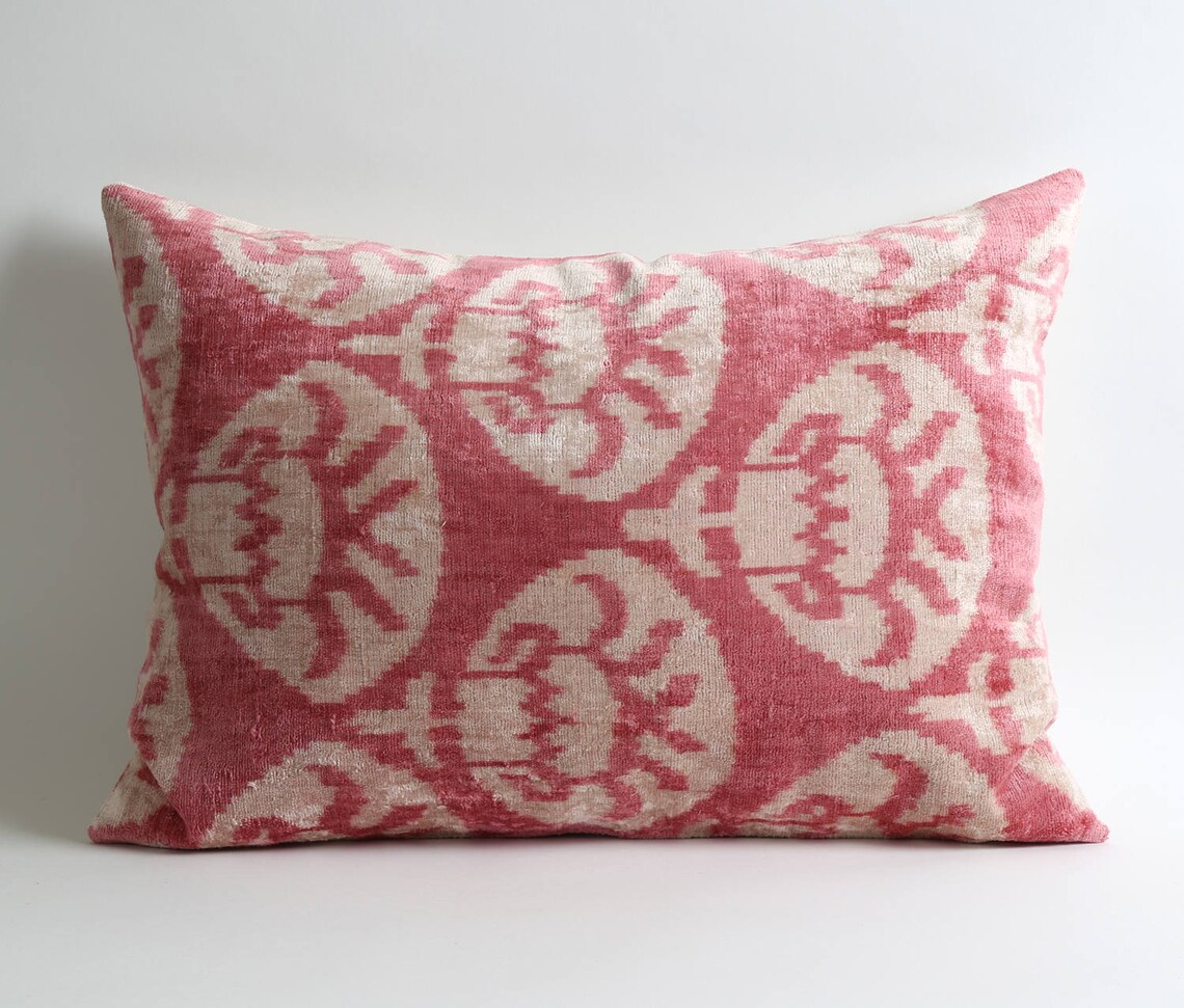 Ikat pillow pink ikat pillow ikat pillow cover velvet Etsy