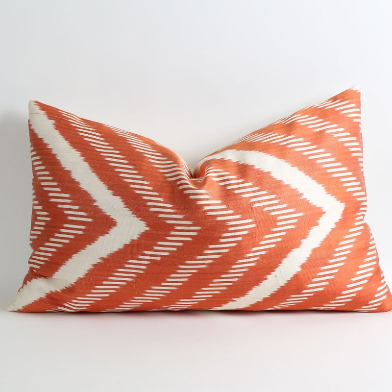 Ikat Silk Fabric – Turquoise and Orange Color Blend main image 0