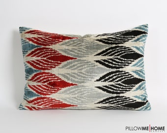 Velvet ikat pillow Allianoi, velvet ikat cushion