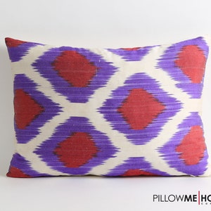 Silk ikat pillow Cascanora, ikat cushion cover