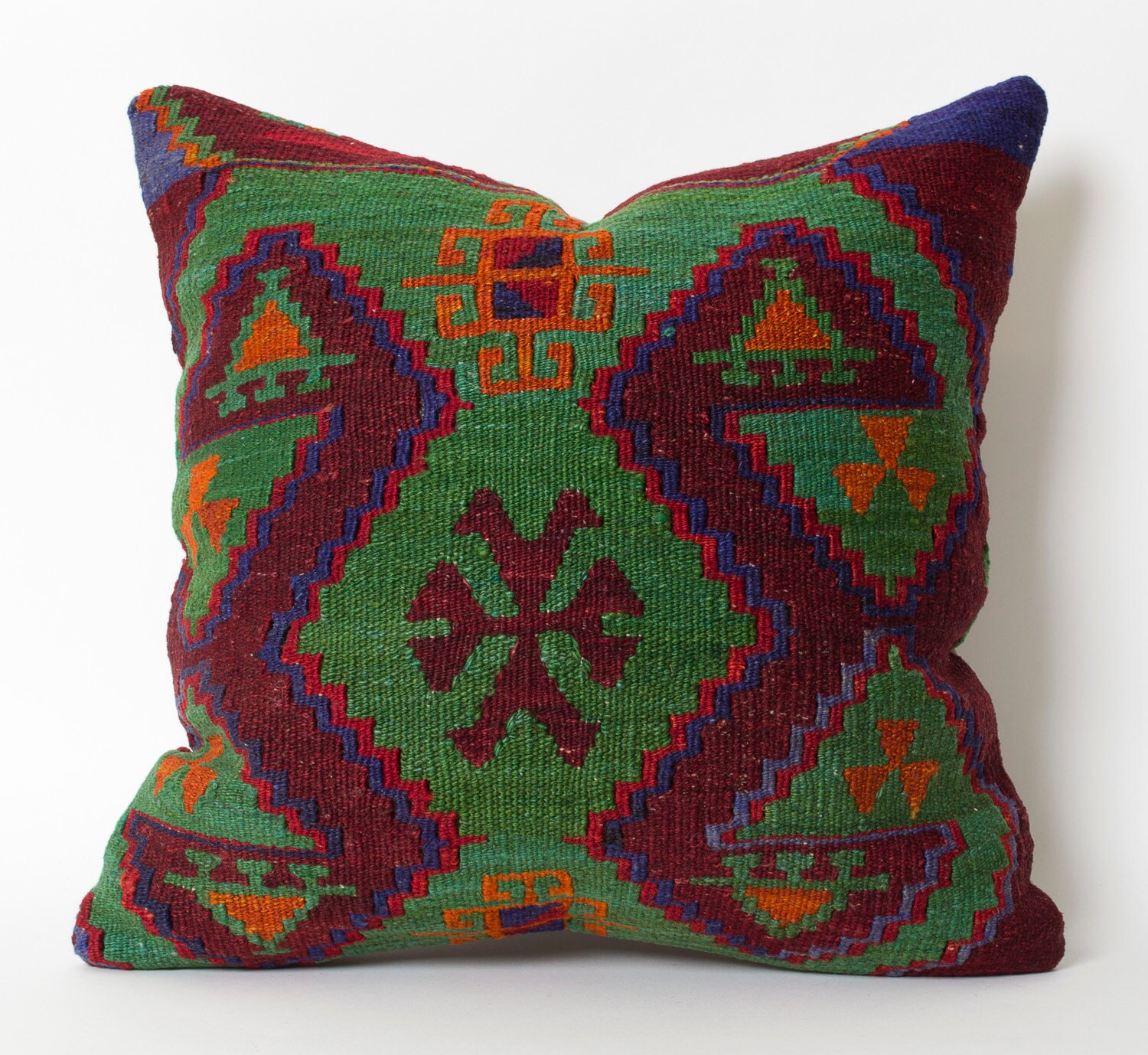 Green kilim pillow deals