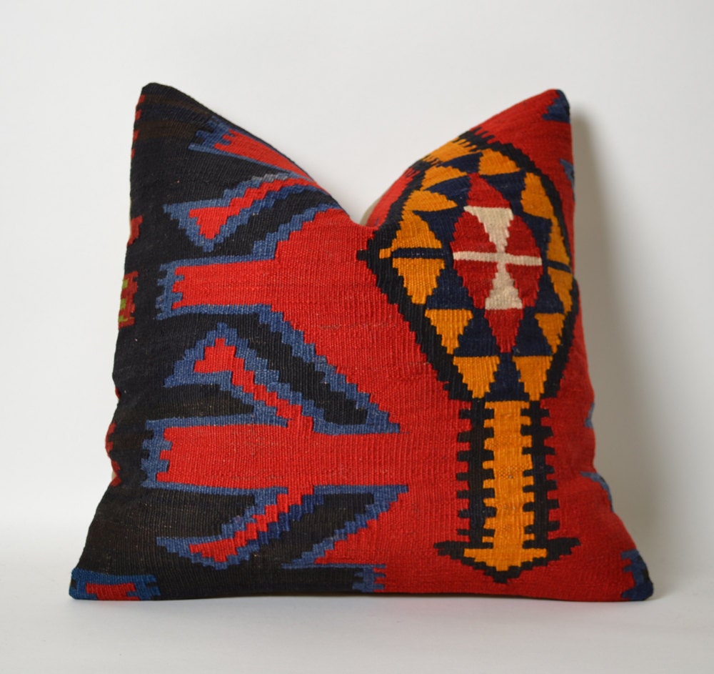 Boho pillow case kilim pillows patio cushions shabby chic Etsy