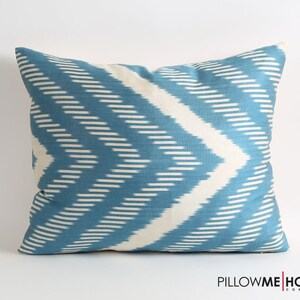 Handwoven Silk Ikat Pillow Cover: Uzbeki Lumbar Cushion