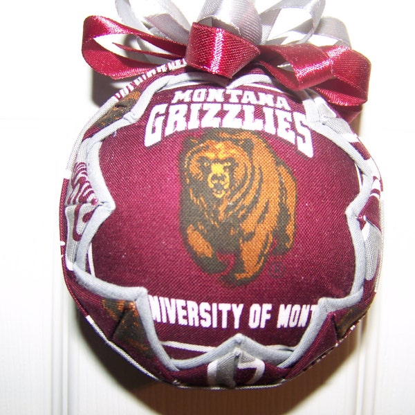 University of Montana/ Grizzles Quilted Ornament