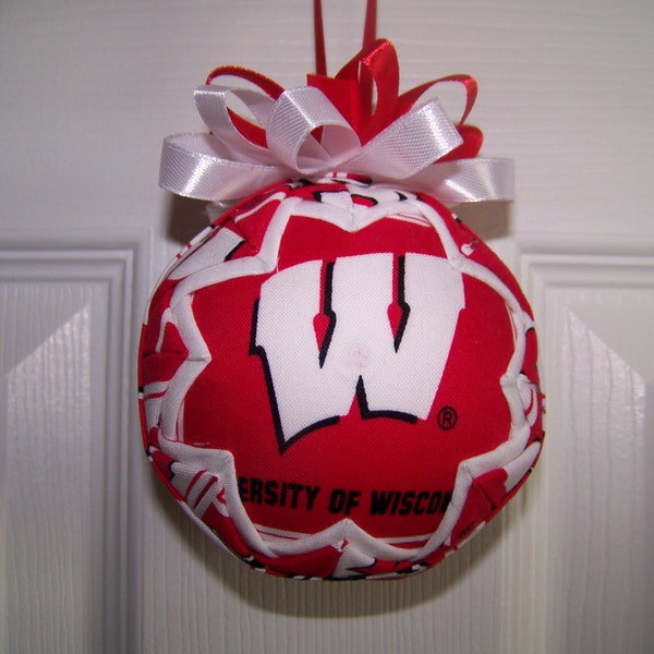 University of Wisconsin/ Badgers Quilted Ornament