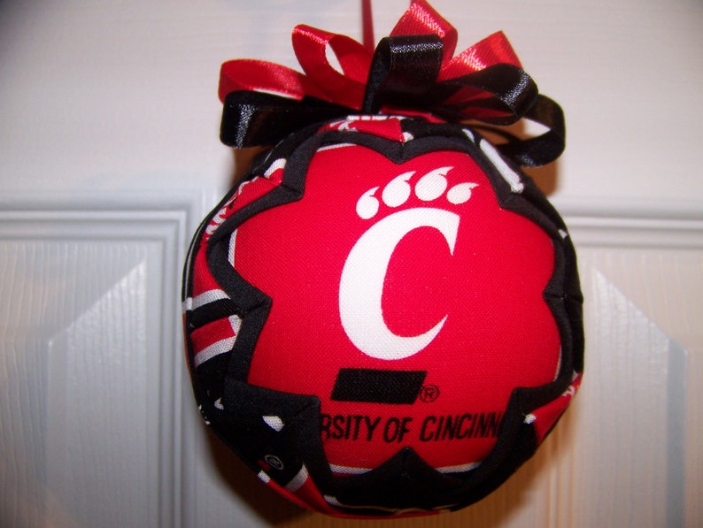 University of Cincinnati/ Bearcats Quilted Ornament Etsy