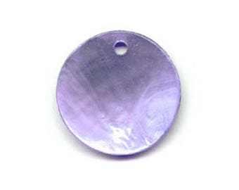 10 x 10mm round purple Pearl sequin