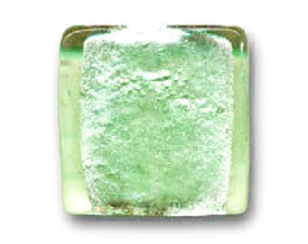 1 x Pearl 12 mm square silver MINT leaf