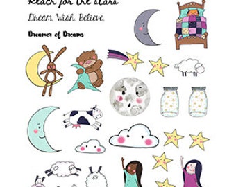 Dreamer of Dreams die cut ephemera (Set 1)