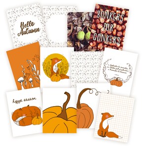 Pack de cartes journal Renard d'automne