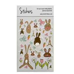 Spring Bunny Planner / Journal / Scrapbook / Kartenherstellung Sticker
