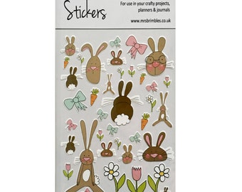 Spring Bunny Planner / Journal / Scrapbook/ Card Making Stickers