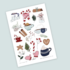 Cosy Cocoa scrapbooking ou planner Autocollants d’illustration 001